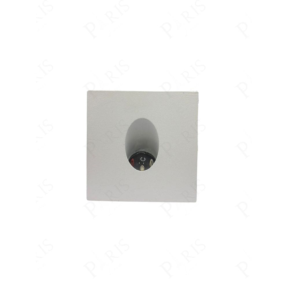 Balizador de Embutir Solo Piso Plus Quadrado Branco Led 3W 3000K Bivolt IP65