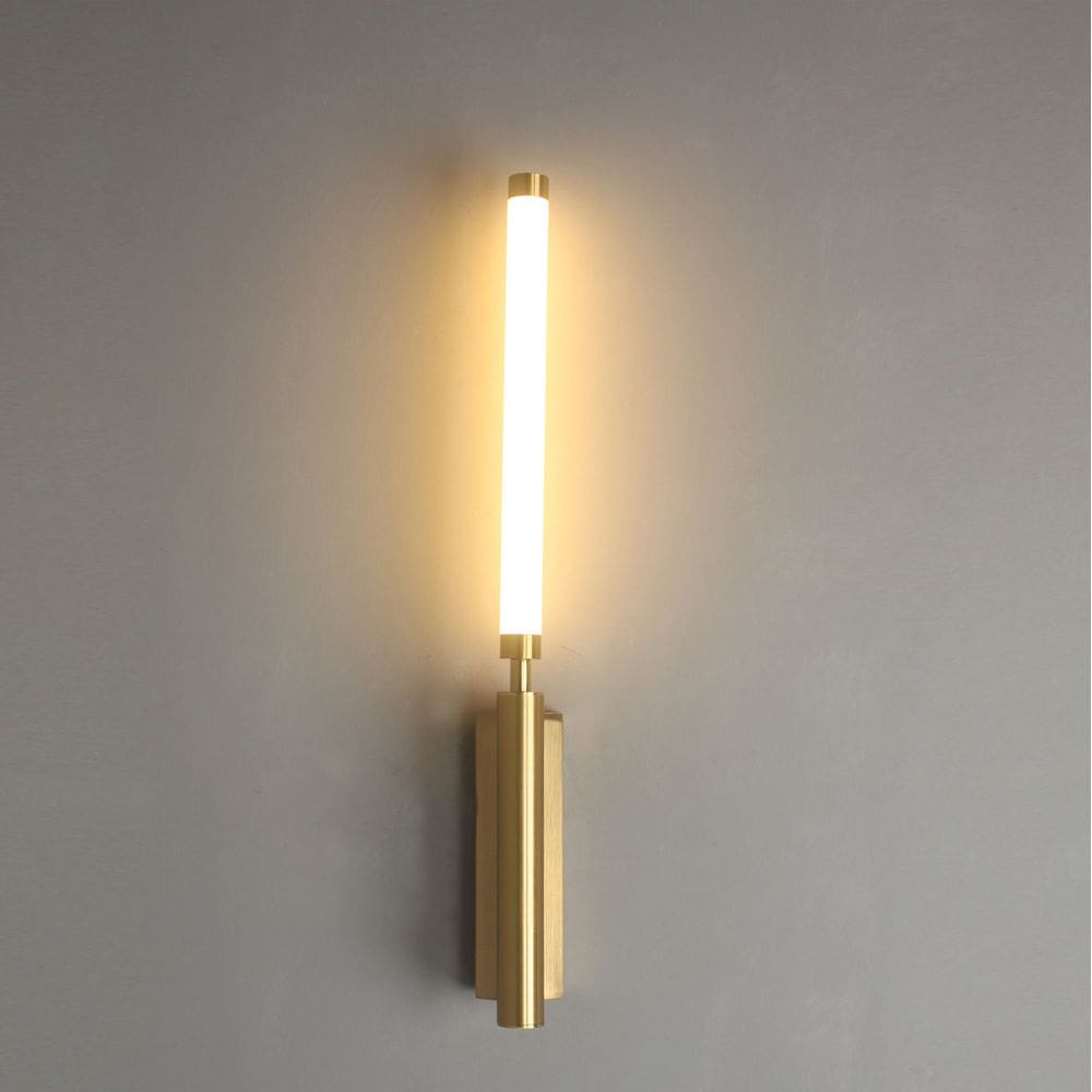 Arandela Moderna Tubo Dourado 52cm Led 10W 3200K Bivolt 16204-PL
