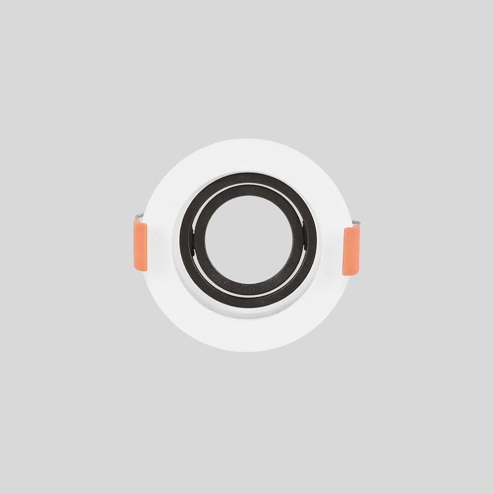 Spot de Embutir Redondo Preto e Branco Par20 E27 Direcionável Recuado 13cm