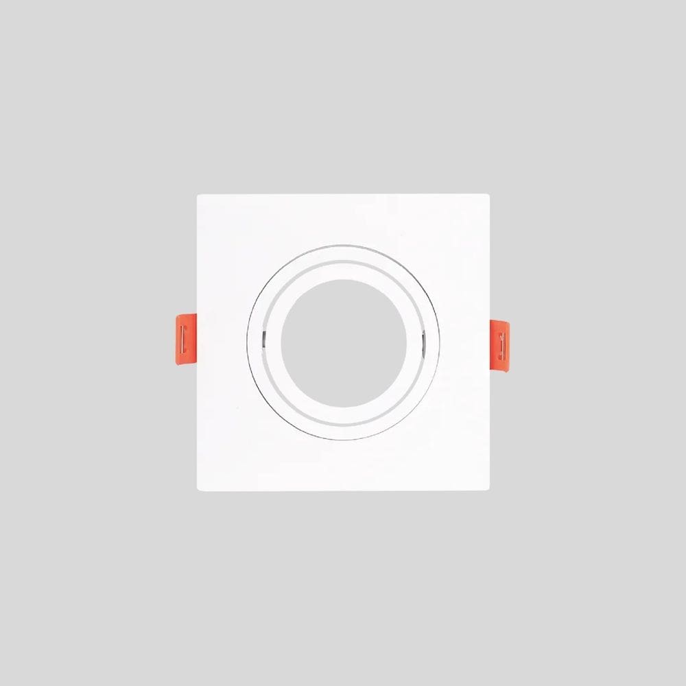 Spot de Embutir Quadrado Branco MR11 Mini Dicroica GU10 Direcionável Plano 7,5cm