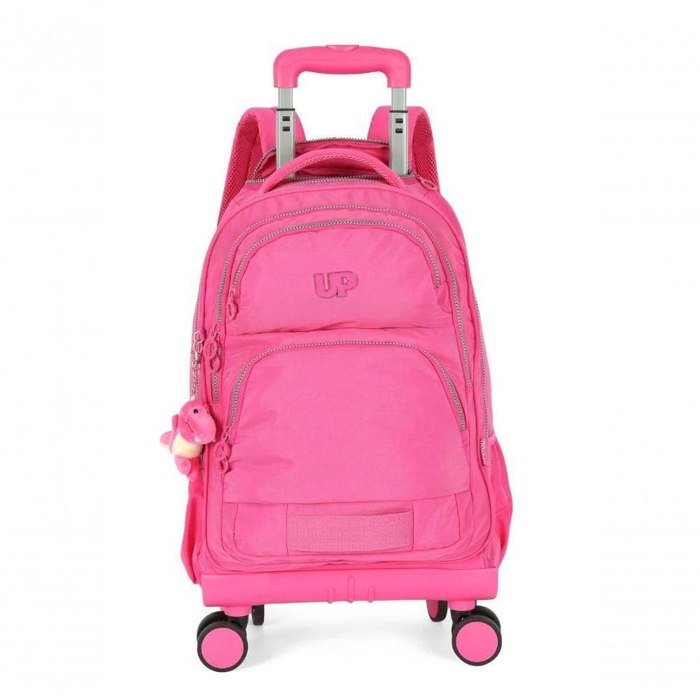 Mochilete Com Carrinho Rosa - Unico Rosa
