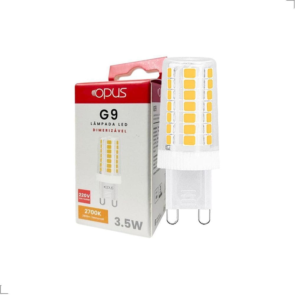 Lâmpada Led G9 Dimerizável Bipino 3,5W 2700K Luz Quente 220V