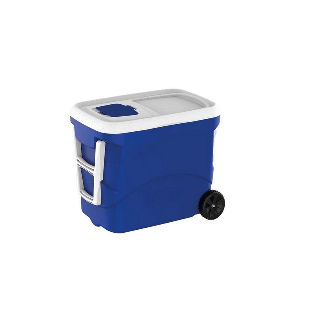 Caixa Termica Cooler 50 Litros Com Rodas Tropical Azul