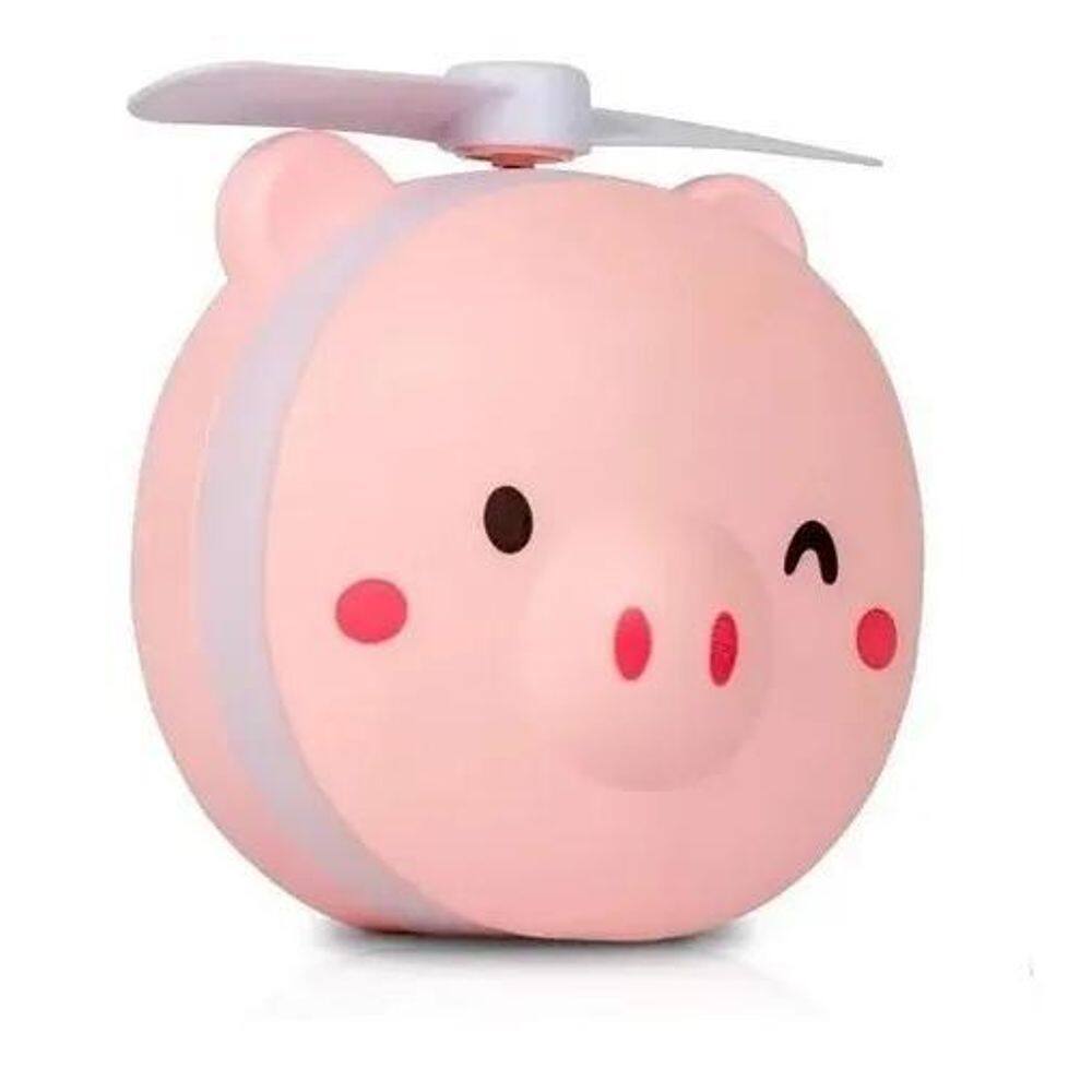 Mini Ventilador Espelho Led Maquiagem Portátil Recarregável