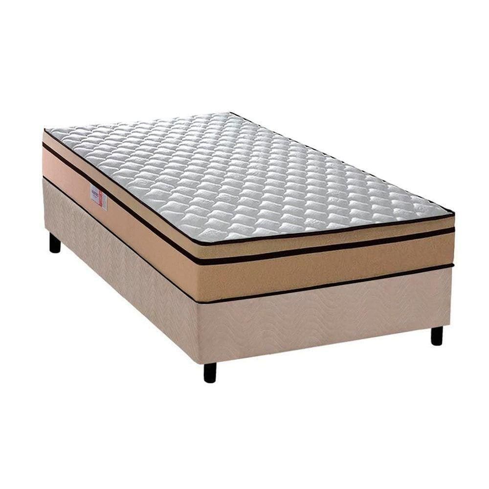 Conjunto Box Solteiro: Colchão Espuma Plumatex D45 / Anatômico Selectus + Base Crc Suede Clean (88x188)