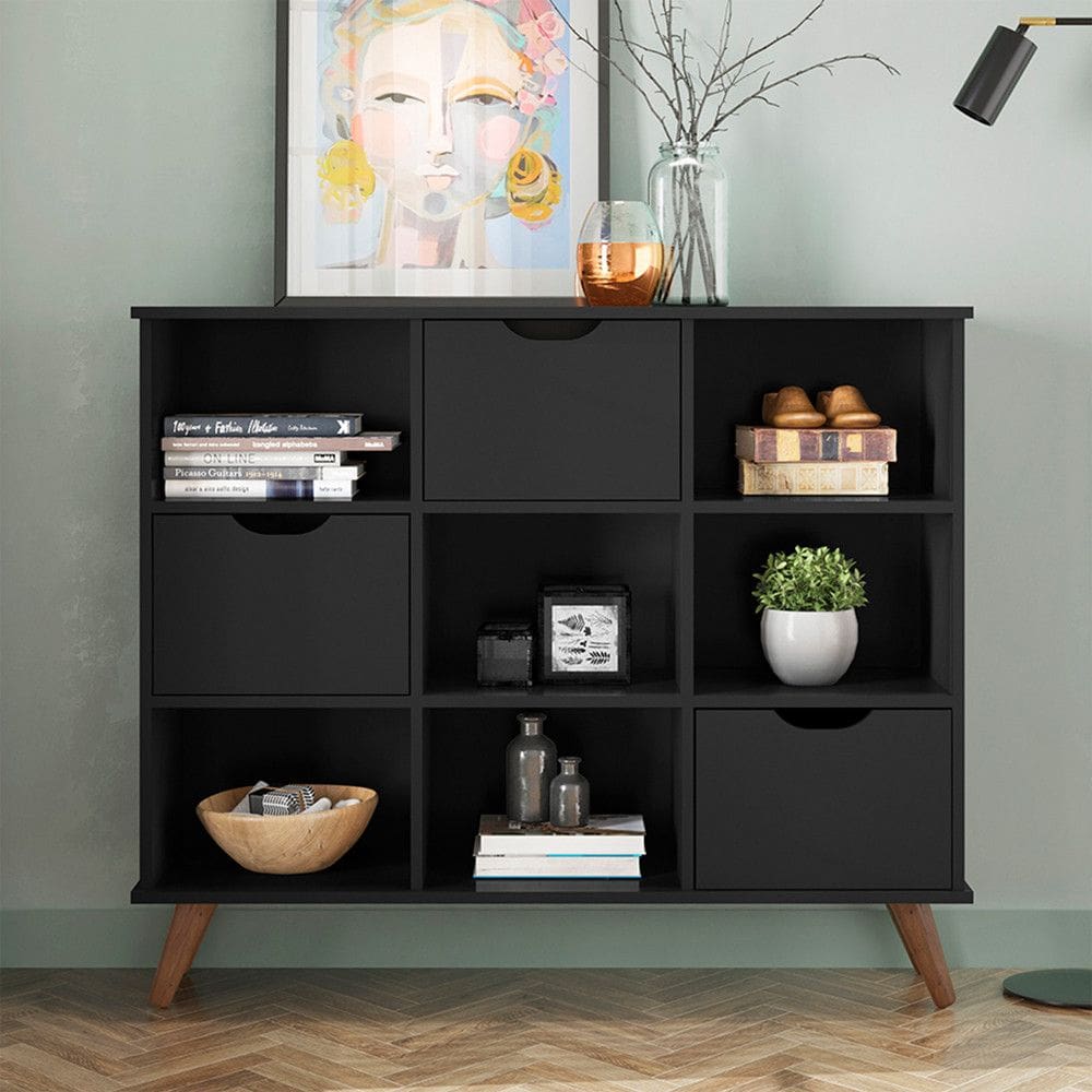 Nicho Organizador Retro Com 3 Gavetas Organizadoras Mdp/Mdf Qmovi