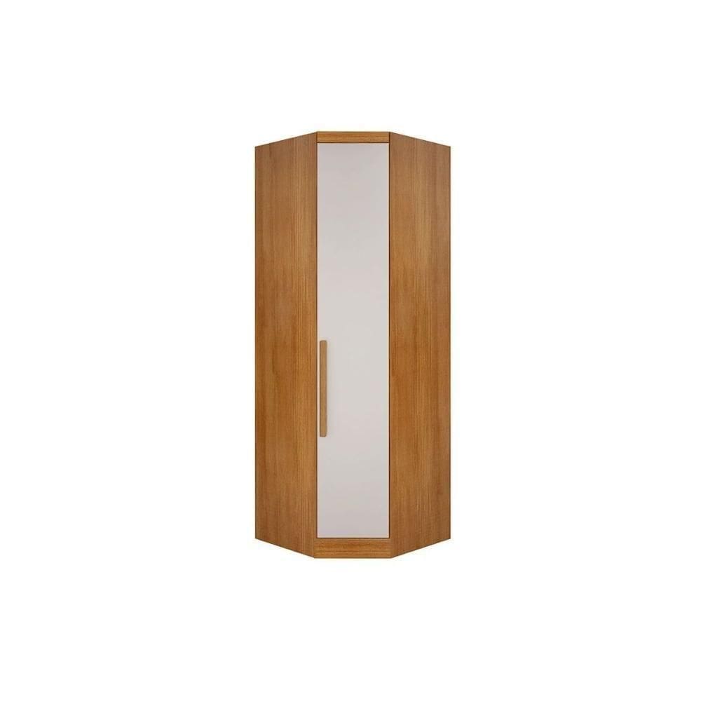 Guarda Roupa Closet Solteiro De Canto Obliquo Rizon/linea C/ 1 Porta Cumaru/fendi 25 - Novo Horizonte