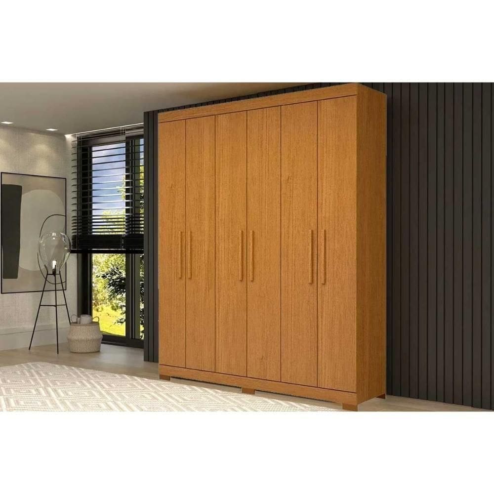 Guarda Roupa Casal 6 Portas E 2 Gavetas Lana Cinamomo - Acp