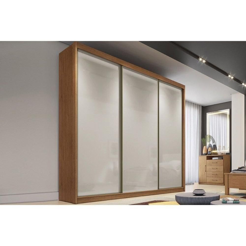 Guarda Roupas 3 Portas De Correr E 6 Gavetas Diamond/londres Plus Cumaru/fendi - Novo Horizonte