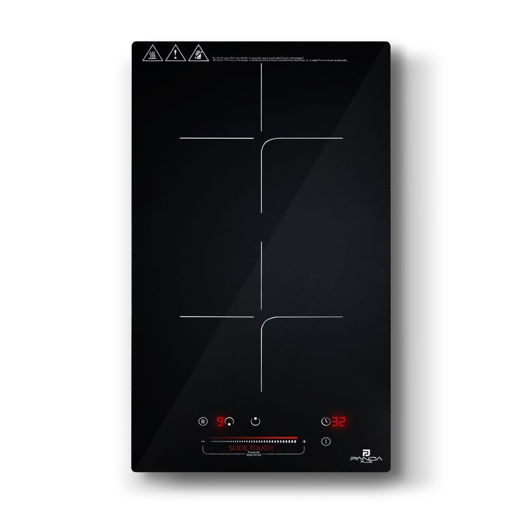 Cooktop Indução Eletrico 2 Bocas Vidro Preto Trava Segurança