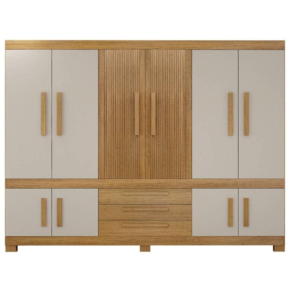 Guarda Roupa Valdemoveis 10P3G Bem Te Vi Cinamomo Off White