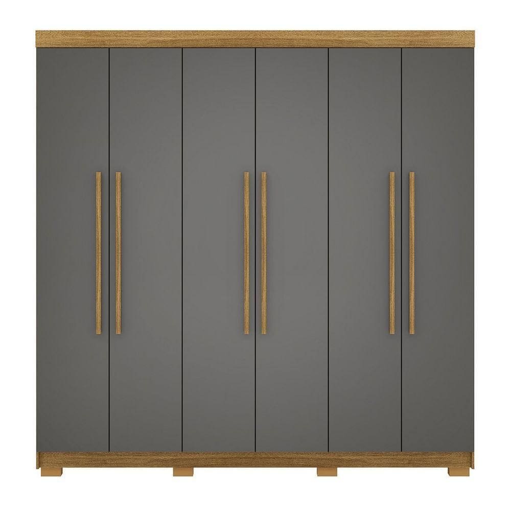 Guarda-roupa Alto 6 Portas 2 Gavetas Norway Nature-alasca