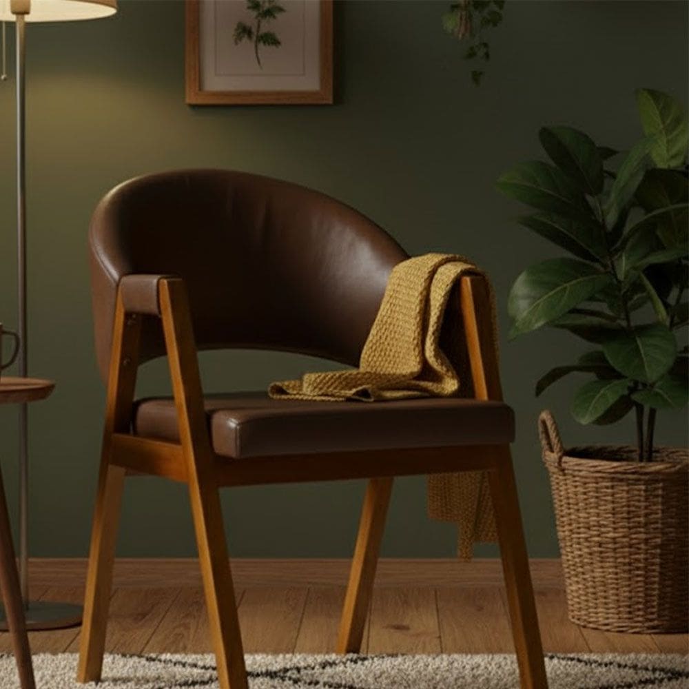 Cadeira Sala de Jantar Premium com Braco Madeira Macica Movellu Home