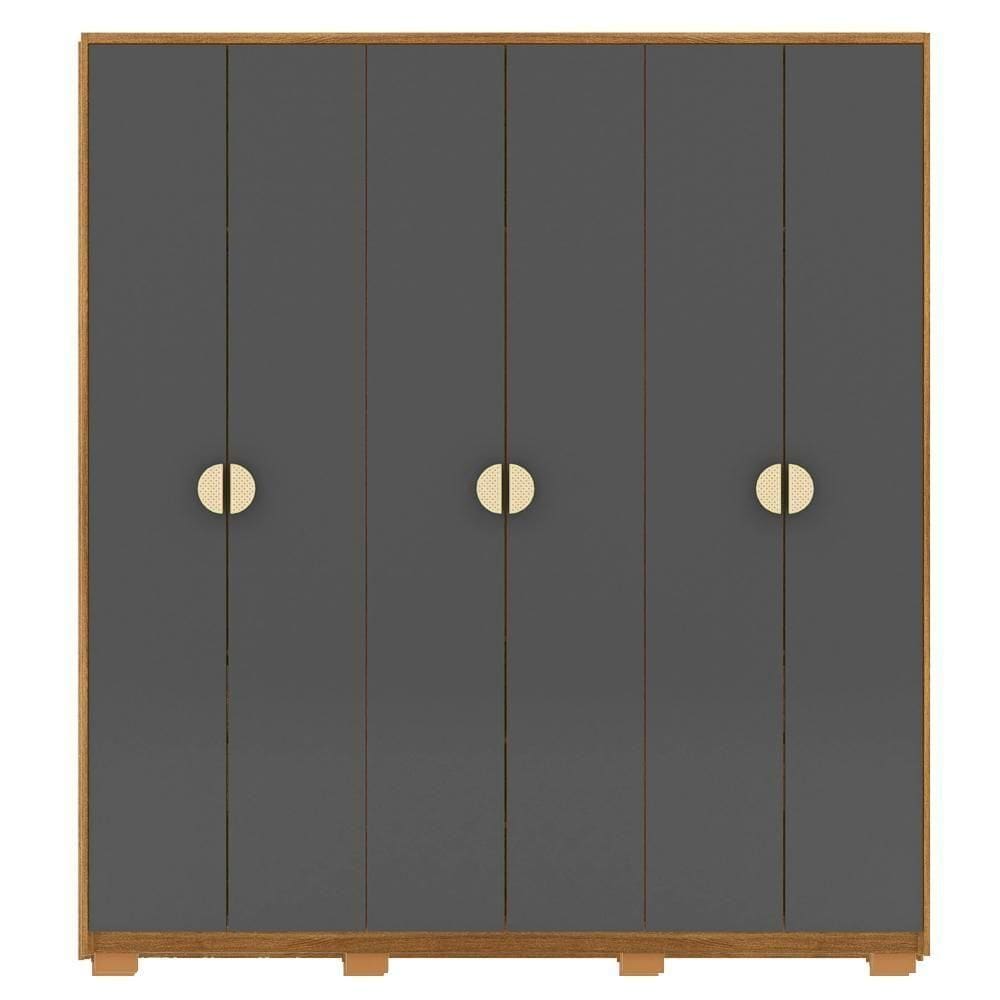 Guarda Roupa Casal 6p 4g Nor 203 Cm 10109 Nature Alasca Vlr Nature Alasca