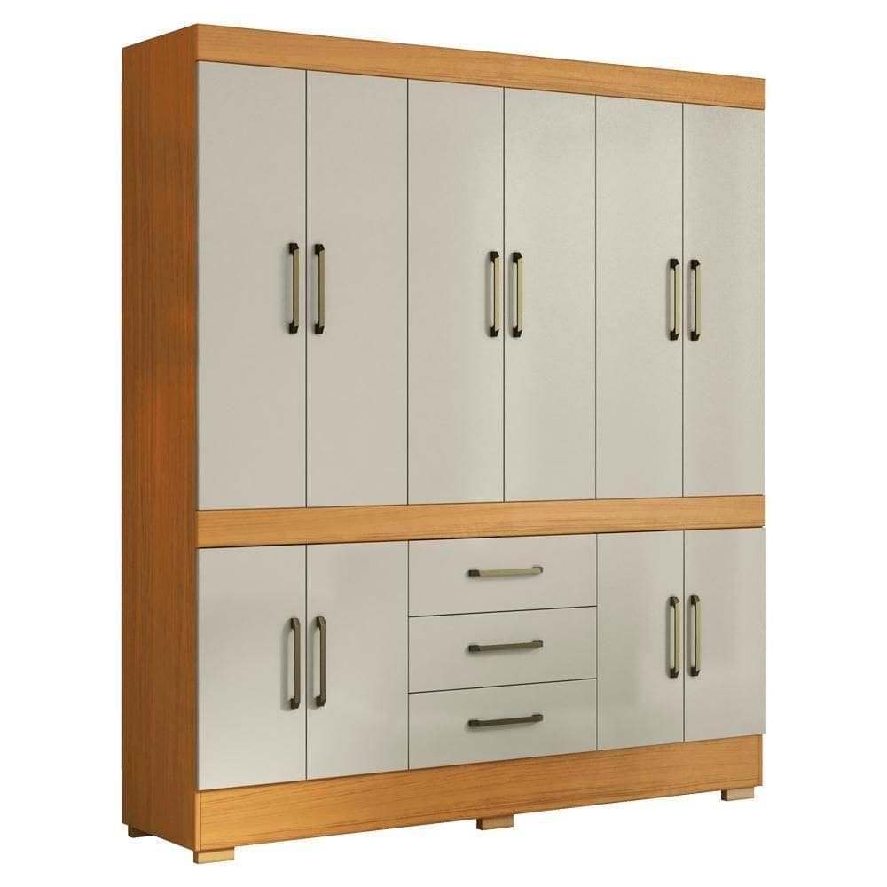 Guarda Roupa Casal 10 Portas 179 Cm Monaco Cinamomo Areia Armoveis