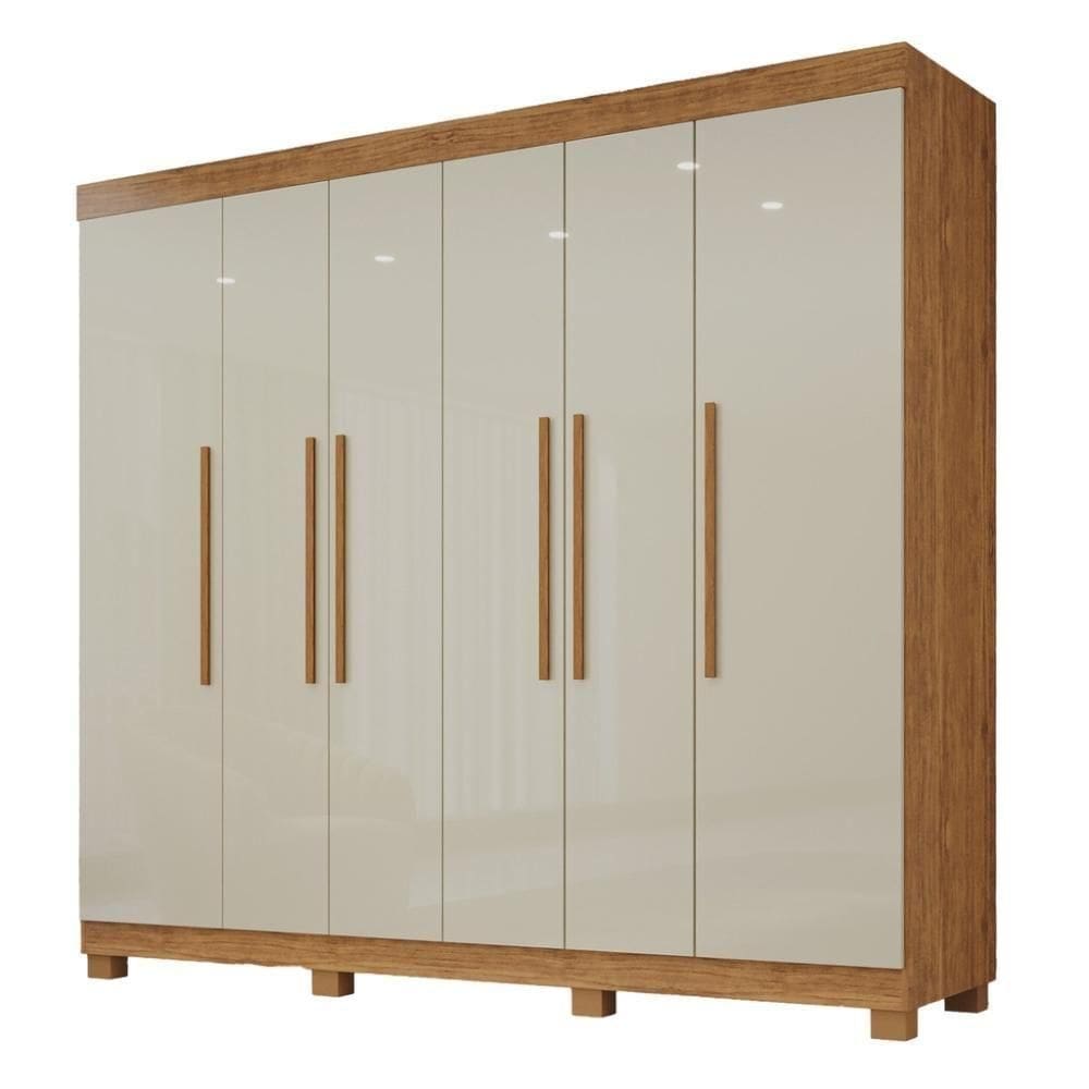 Guarda-roupa De Casal 100% Mdf 6 Portas 4 Gavetas Inglaterra