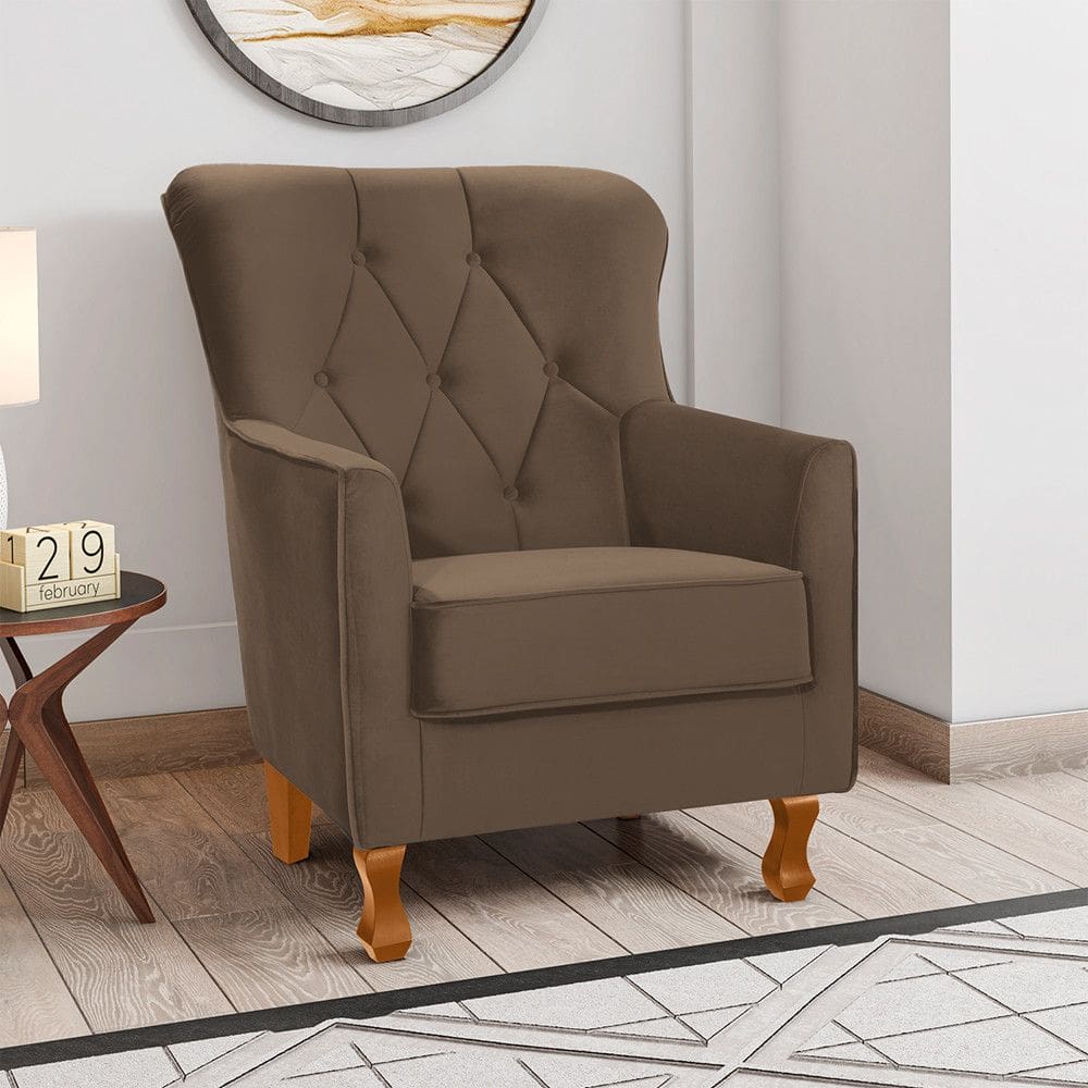 Poltrona Ferrara em Madeira de Eucalipto Movellu Home