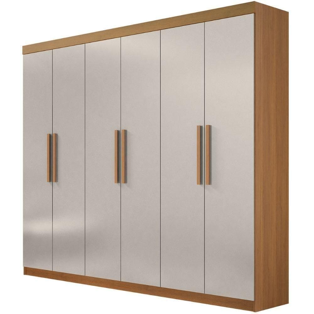 Guarda Roupa Leblon Cinamomo Off White 6 Portas 4 Gavetas D?doro