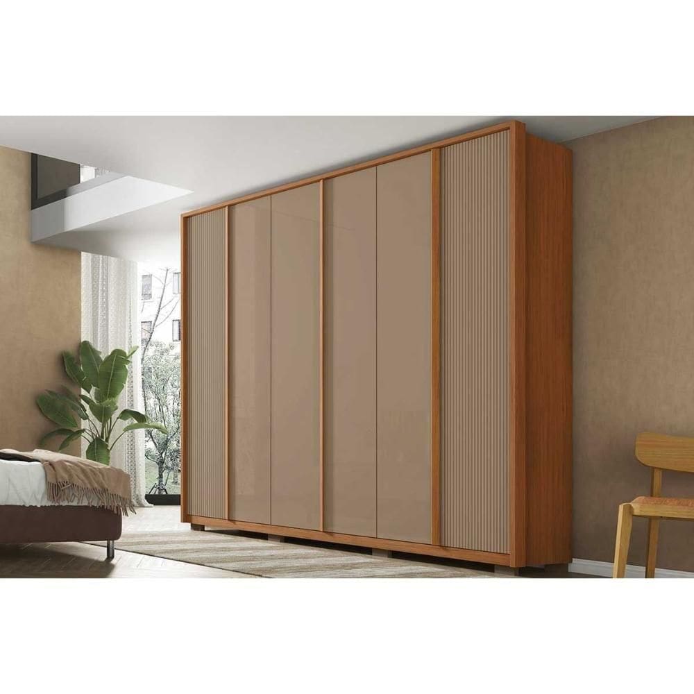 Guarda Roupa Casal 6 Portas E 4 Gavetas Cleo Freijo/sued Mr - Caemmun