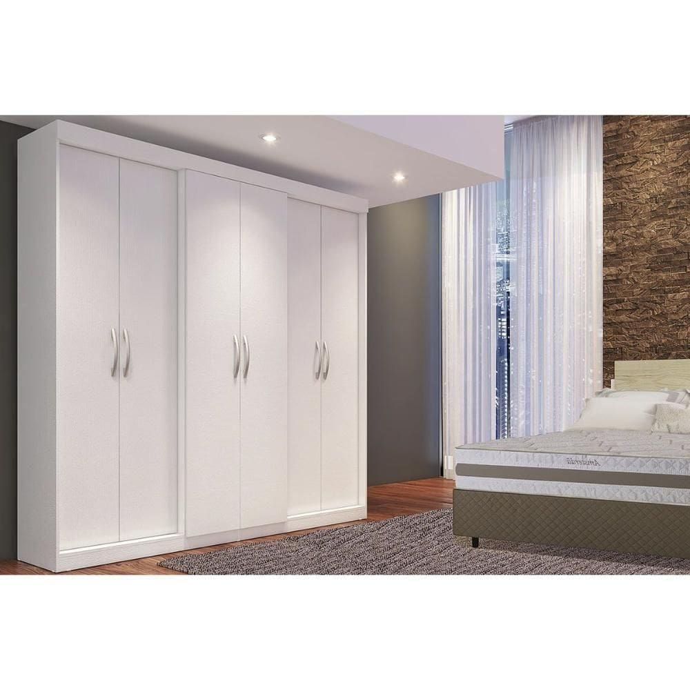 Guarda Roupa Casal 6 Portas E 2 Gavetas Ph 1675 Branco - Herval