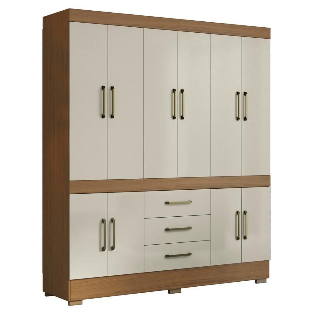 Guarda Roupa Casal 10 Portas 179 Cm Monaco Atacama Areia Armoveis Atacama Areia