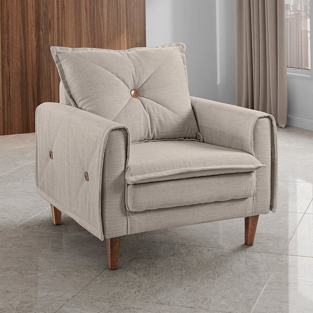 Poltrona Miami em Madeira de Eucalipto Movellu Home