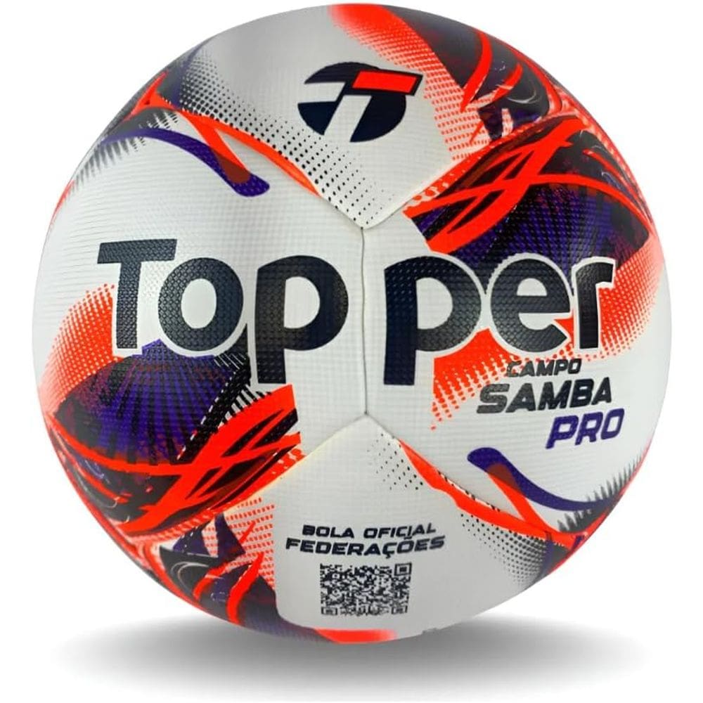 Bola Campo Futebol Topper Samba Velocity Pró Federações