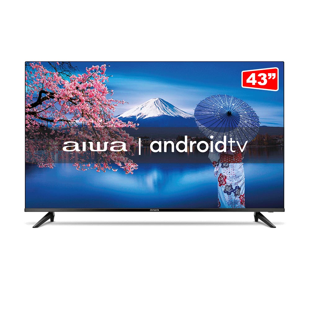 Smart TV Aiwa 43”, Full HD, Android, AWS-TV-43-BL-02-A Preto
