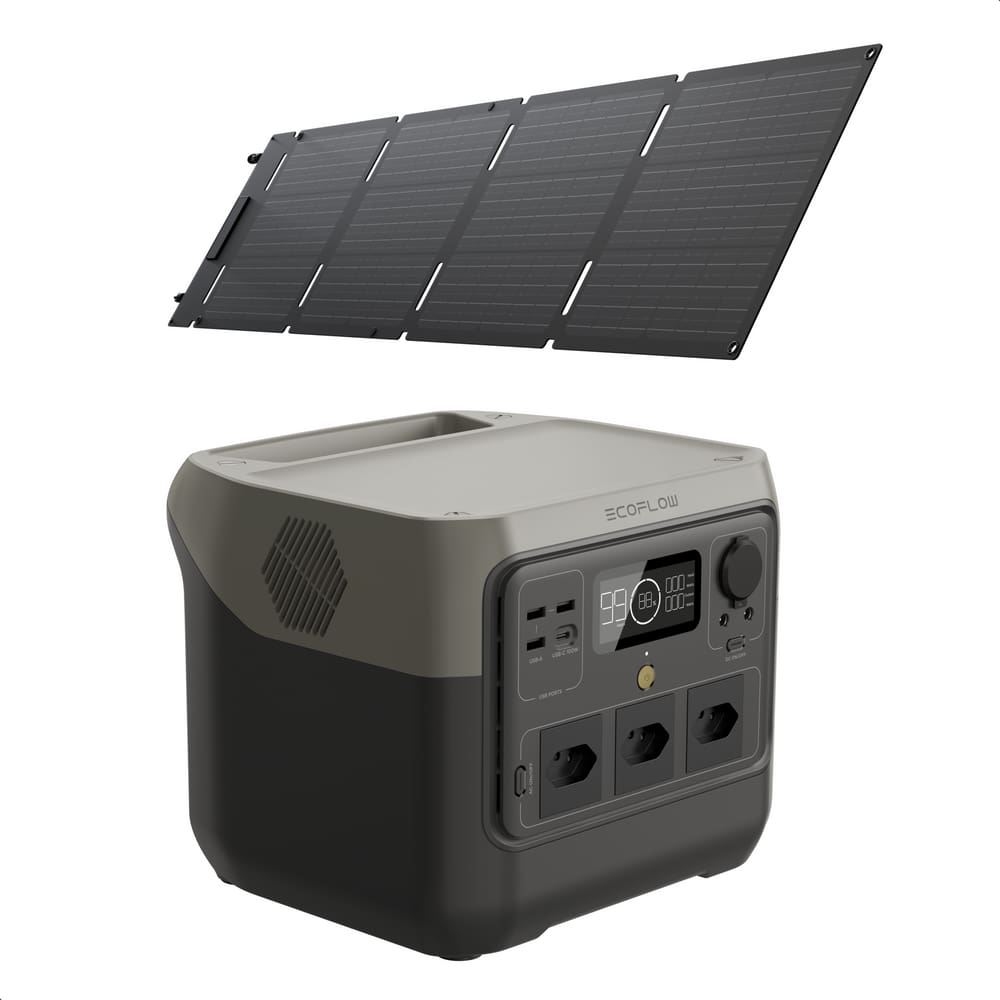 Kit Gerador De Energia Ecoflow River 2 Pro 127v Br Inclui Painel Solar 110w Portátil