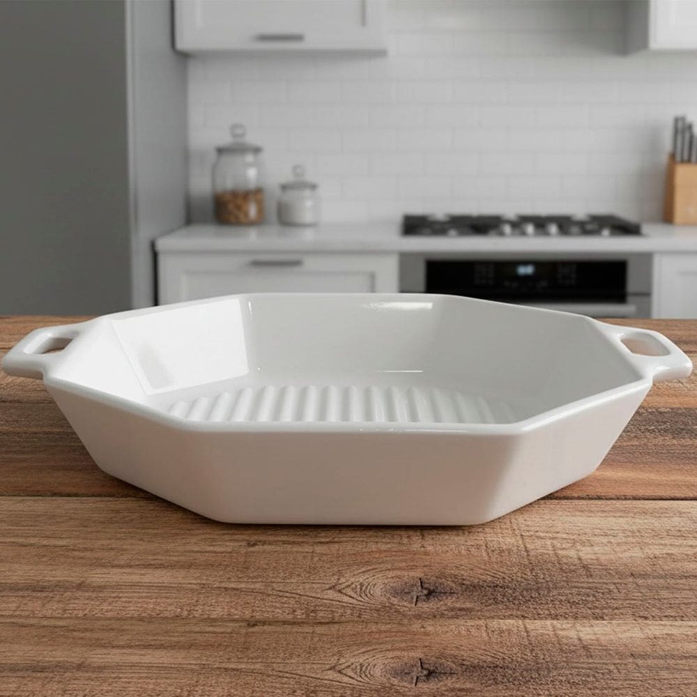 Travessa Hexagonal Petisqueira Assadeira Servir De 27x17cm