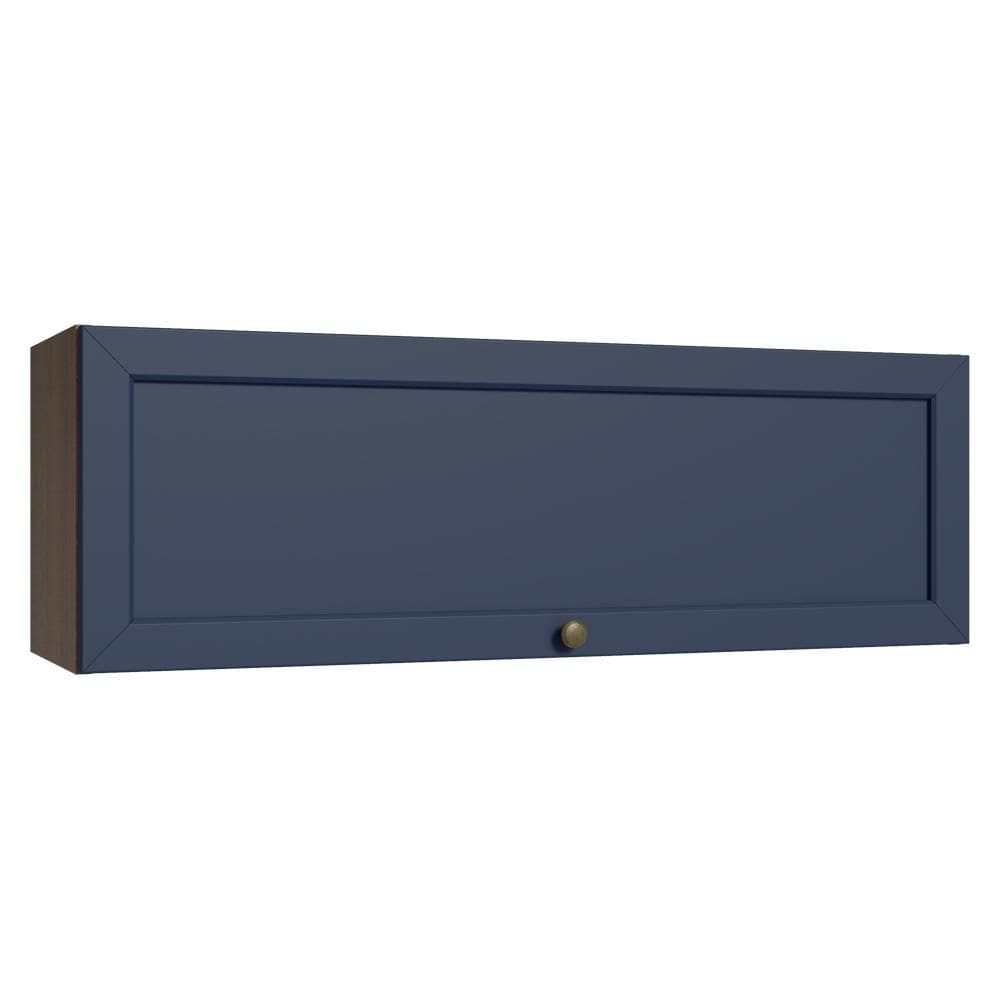 Armário Aéreo 100 cm 1 Porta Basculante Rustic/Azul Vik Madesa