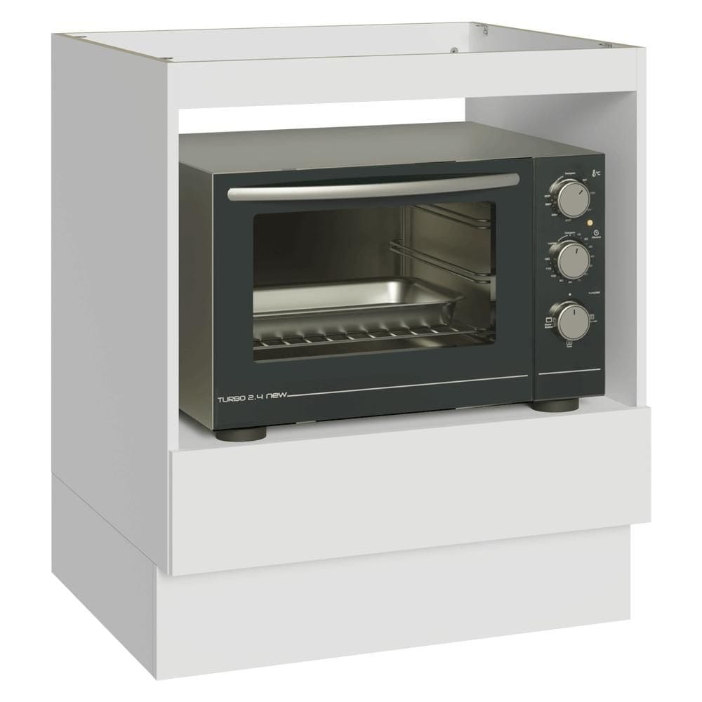 Balcão para Forno/Micro-ondas 70 x 60 cm 1 Gaveta (Sem Tampo) Branco Madesa