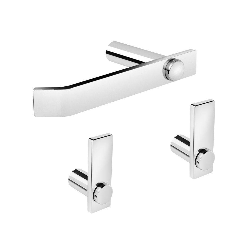 Kit Acessórios Para Banheiro Alto Brilho 3 Peças Grego Metal 2020pm