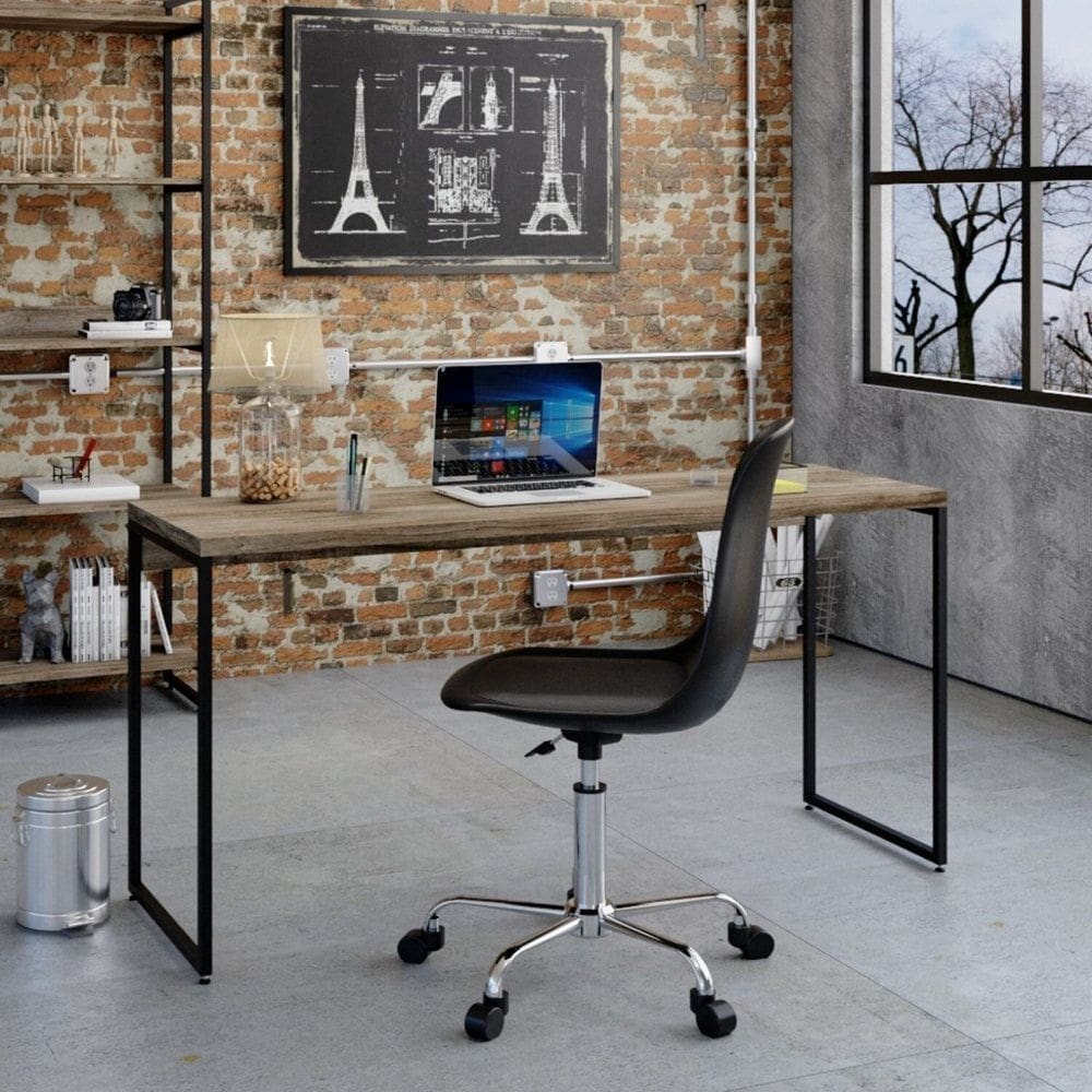 Mesa de Escritório Studio 150cm Dynamica Carvalho/Preto