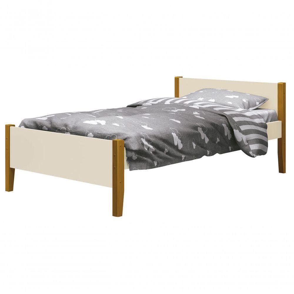 Cama Babá Solteiro Simba Areia Fosco Com Madeira - Reller