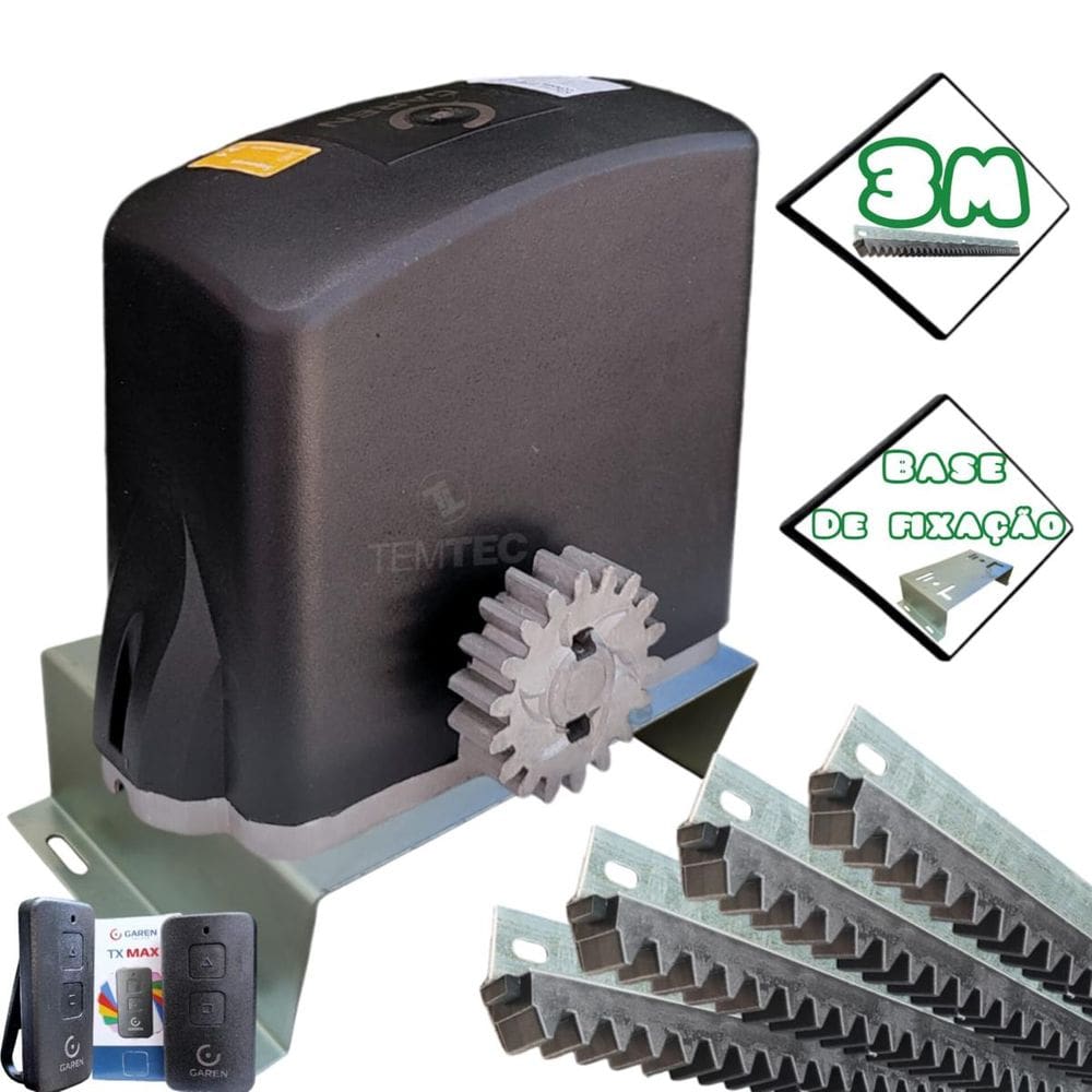 Motor Portão Garen Kdz Turbo 600Kg 1/3CV Super Rápid 7s base