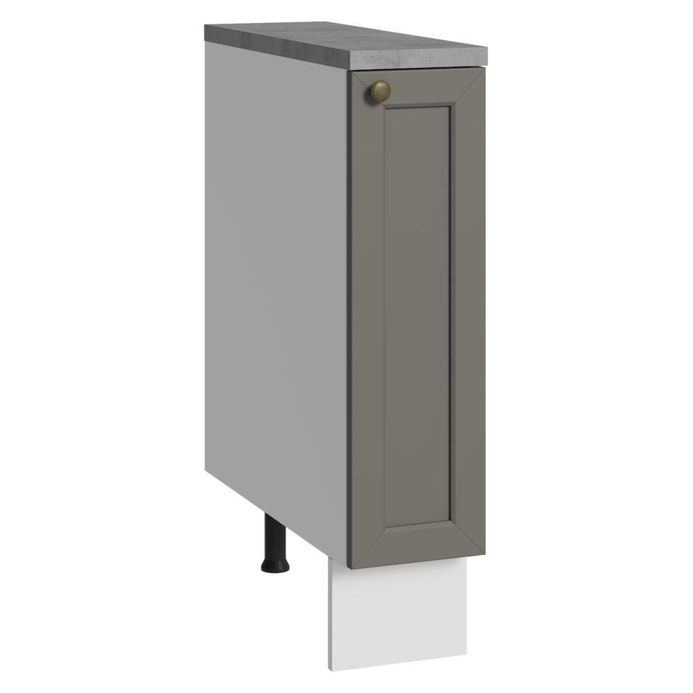 Balcão Porta-Temperos 20 cm 1 Porta Branco/Cinza Vik Madesa