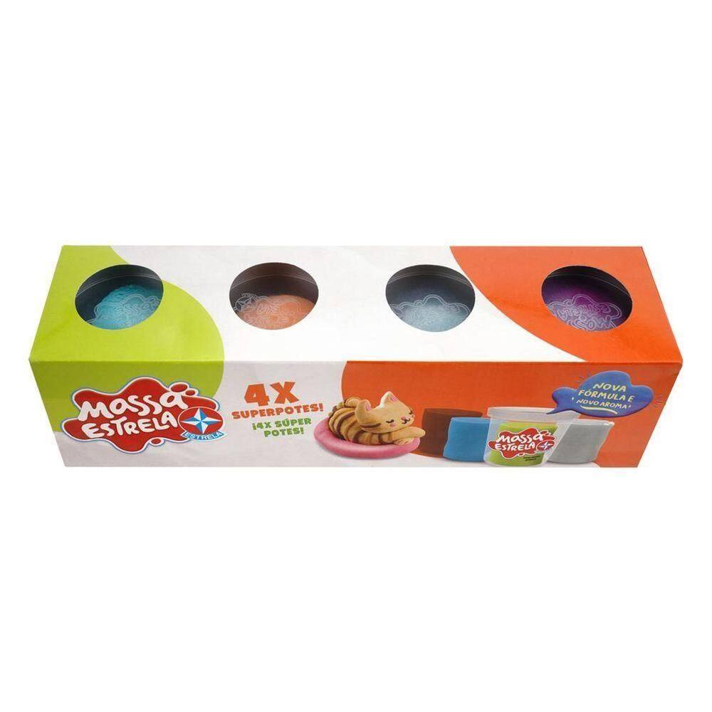 Massinha De Modelar 4x Super Potes - Brinquedos Estrela
