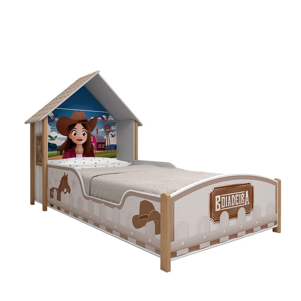 Cama Boiadeira 090 Casinha Branco - Gelius