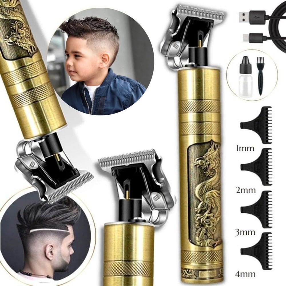 Cortador De Cabelo Elétrico Cor Dourada