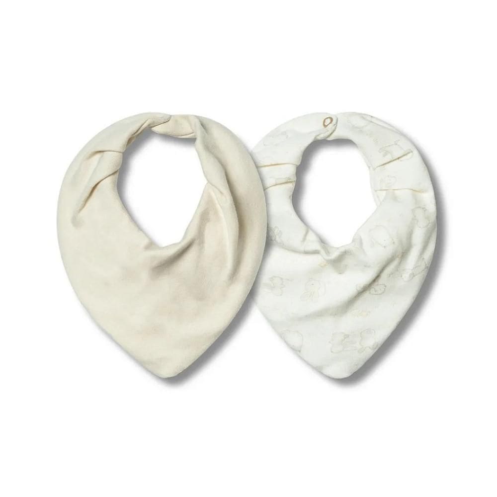 Kit Com 2 Babadores Hug Bandana Presente De Deus Bege