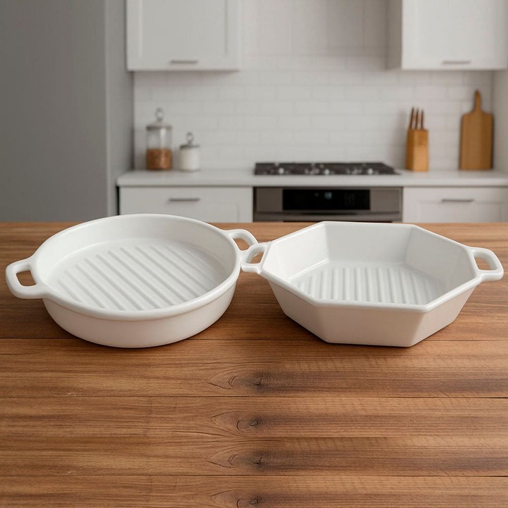 Travessas Petisqueira Assadeira Restaurante Servir Jogo 2pçs