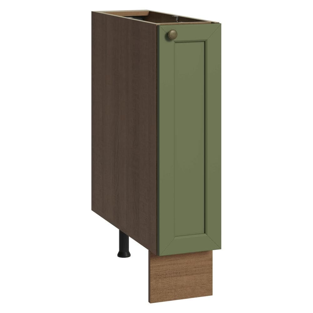 Balcão Porta-Temperos 20 cm 1 Porta (Sem Tampo) Rustic/Verde Vik Madesa