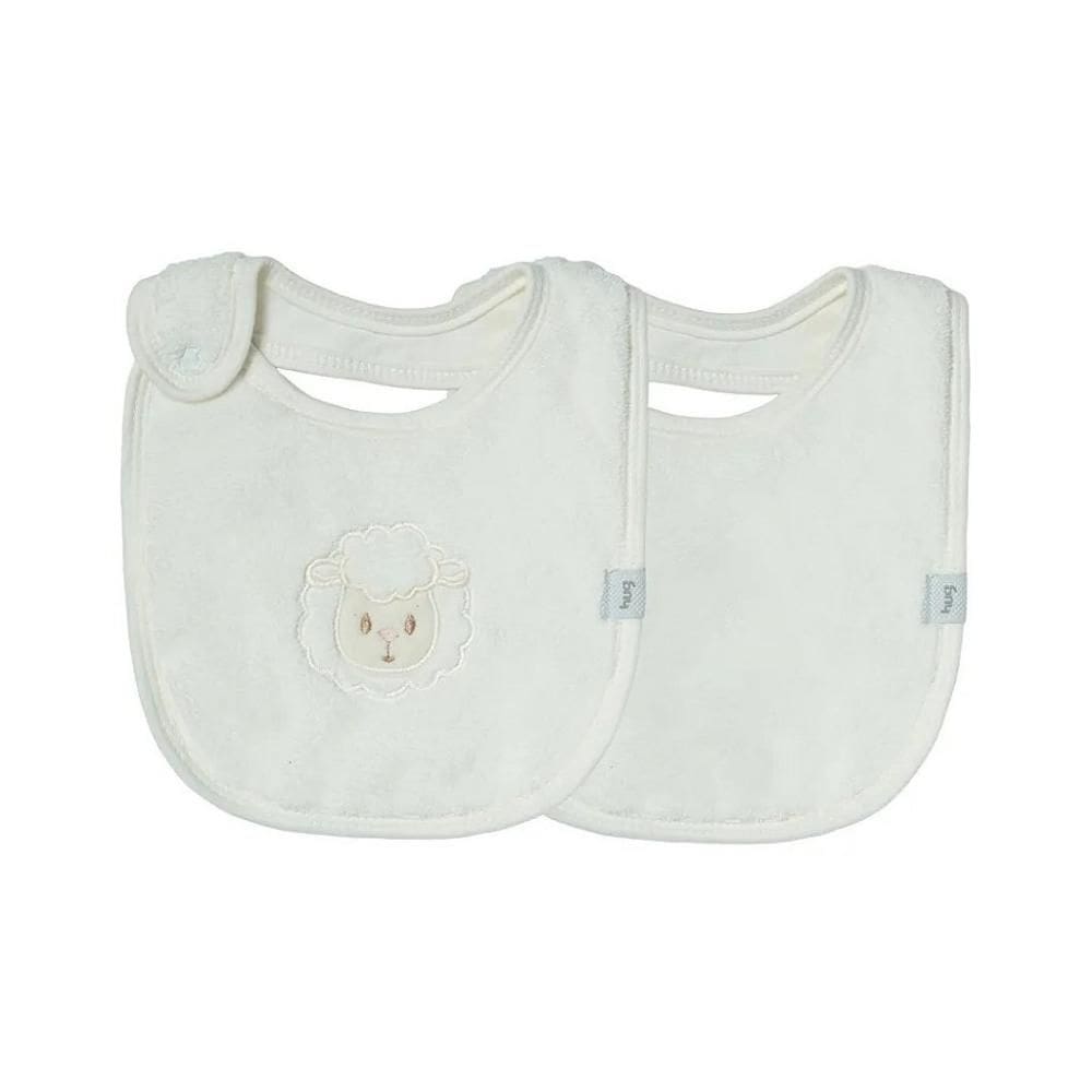 Kit Com 2 Babadores Hug Carneiro Off White