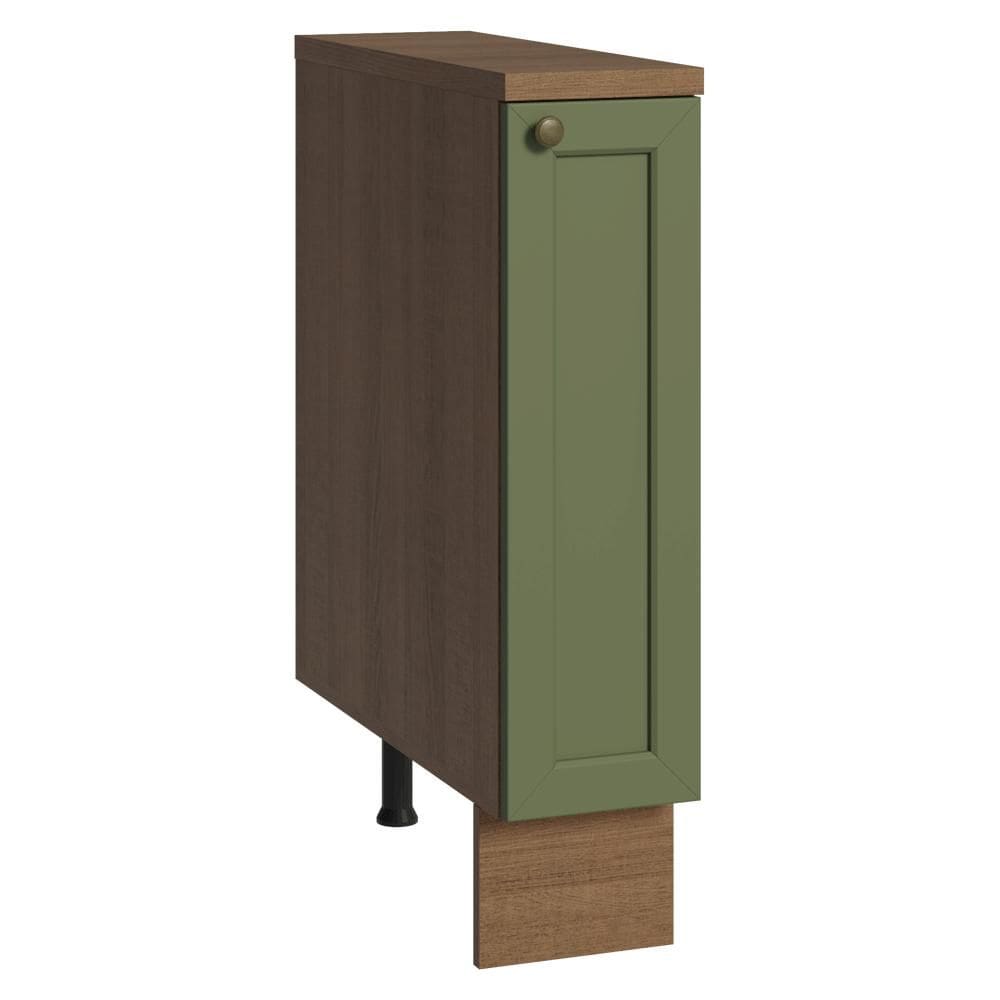 Balcão Porta-Temperos 20 cm 1 Porta Rustic/Verde Vik Madesa