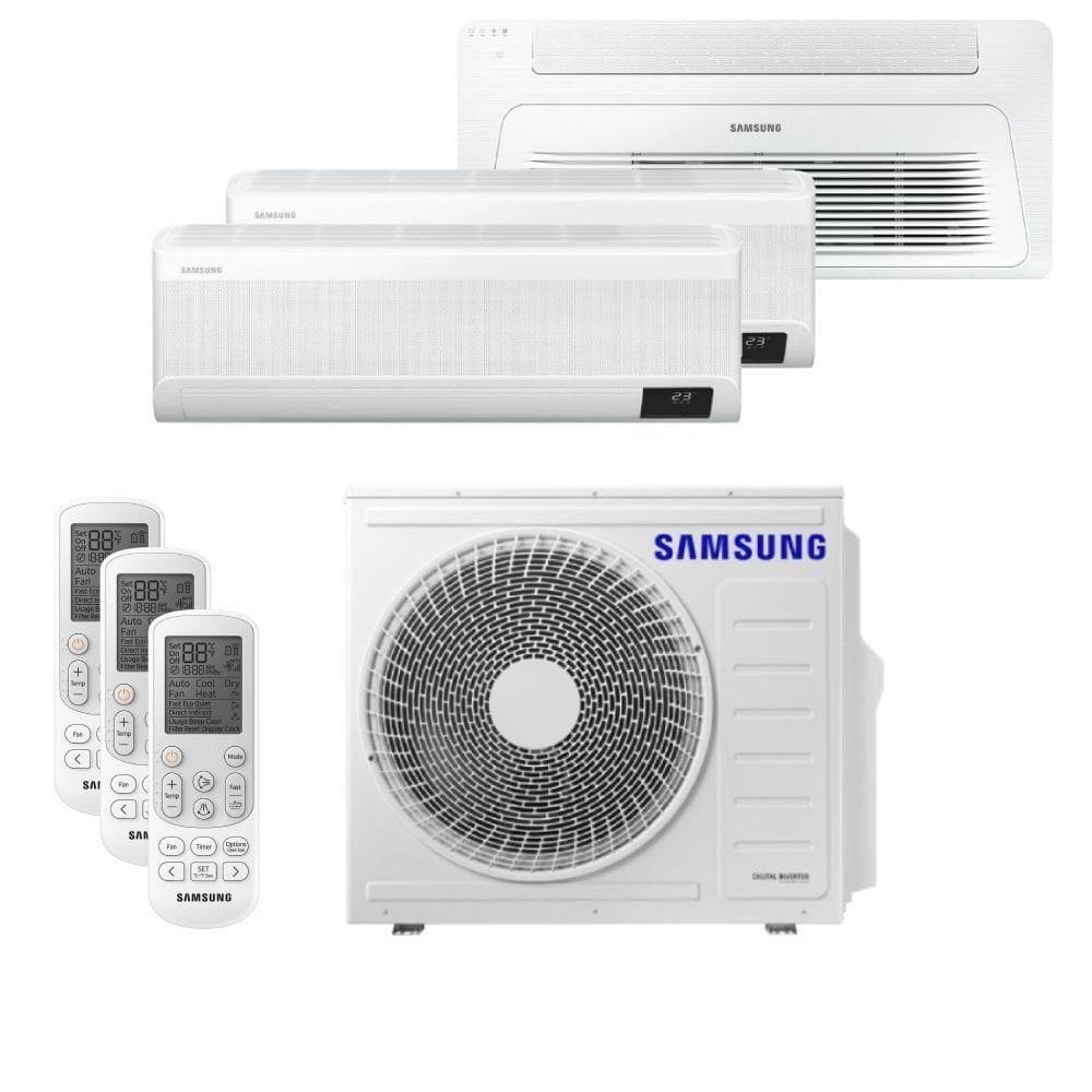 Ar Condicionado Multi Tri Split HW e K7 Samsung Wind Free 24000 BTU (2x9000+1x12000) Quente e Frio Inverter R410