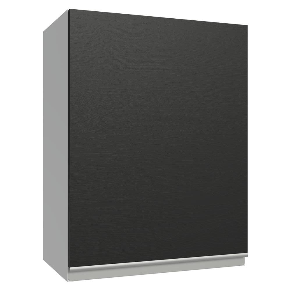 Armário Aéreo 50cm 1 Porta Branco/Preto Glamy Madesa