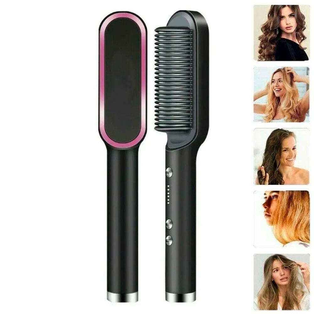 Escova 3 Em 1 Secadora Alisadora Turbo 110/220V