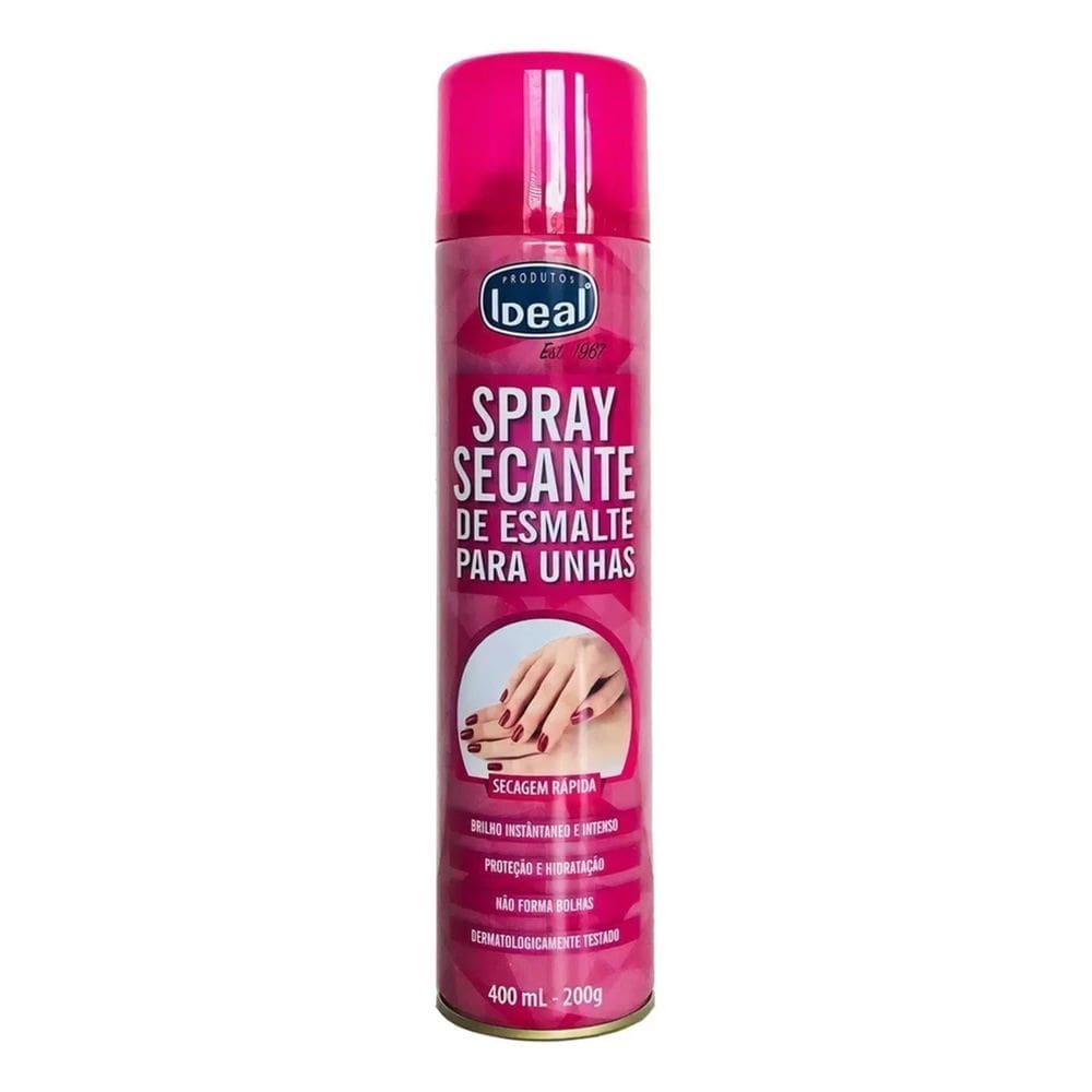 2X Spray Secante De Esmalte Para Unhas Ideal 400Ml