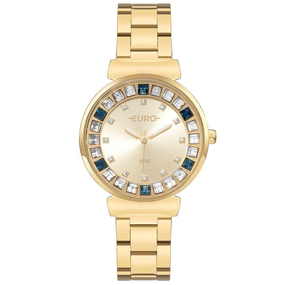 Relógio Euro Feminino Stones Dourado - Eu2035yxx-4d